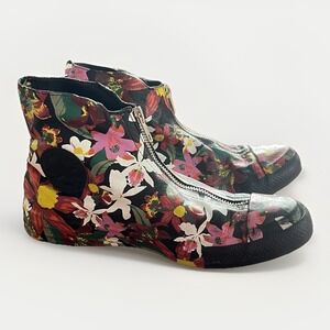 Converse PatBO Chuck Taylor All Star Black Leather Floral Painted Women's Size 8